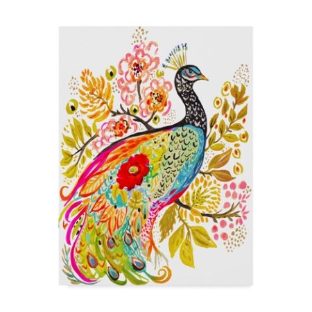 Trademark Fine Art Karen Fields 'Peacock Ornate' Canvas Art, 35x47 ALI30905-C3547GG